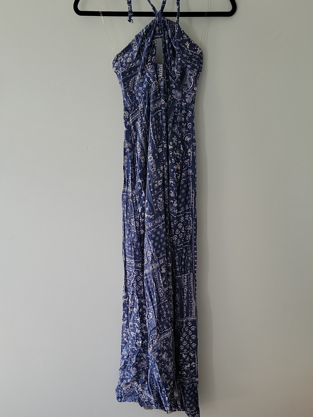Rewind Blue and White Patterned Dress